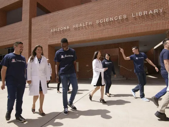 people outside the Arizona Health Sciences Library